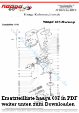 Ersatzteile Haaga 697 AKKU mit I Sweep